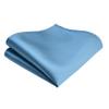 Branduce Mens Dusty Blue Bow Tie and Pocket Square Set for Wedding Silk Pre-tied Adjustable Bow tie Handkerchief (BB01-35) view 3