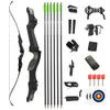 60/62/64 Inch ILF Recurve Bow 30-65Lbs Metal ILF Bow Riser Takedown Recurve Bow American Hunting Bow Right/Left Handed (62"/Black, 35 lbs, Left Handed) view 1