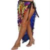 Oyolan Women's Halloween Belly Dance Long Hip Skirts Sparkly Sequin Lace-Up Mermaid Hip Scarf Skirt Gold X-Large view 2