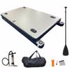 BOZHOUYUPIN Inflatable Fishing Platform Paddle Board Surf Board Dingy Raft Boat, 250x160x15cm, as picture show view 2