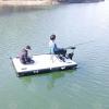 BOZHOUYUPIN Inflatable Fishing Platform Paddle Board Surf Board Dingy Raft Boat, 250x160x15cm, as picture show view 3