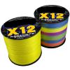 HDNSAUD Fishing Line 12 Braided Fishing Line Length 500m/300m/100m Diameter:0.14mm-0.55mm Size 25-120lb PE Braided Line Floating Line(Multicolor,500M-0.37MM-65LB) view 3