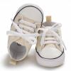 KKIIDDSS Unisex Baby Girls Boys Canvas High-top Shoes, Newborn Infant Anti-Slip Soft Sole Frist Walking Sneakers (A03/Beige,6-12 Months view 4