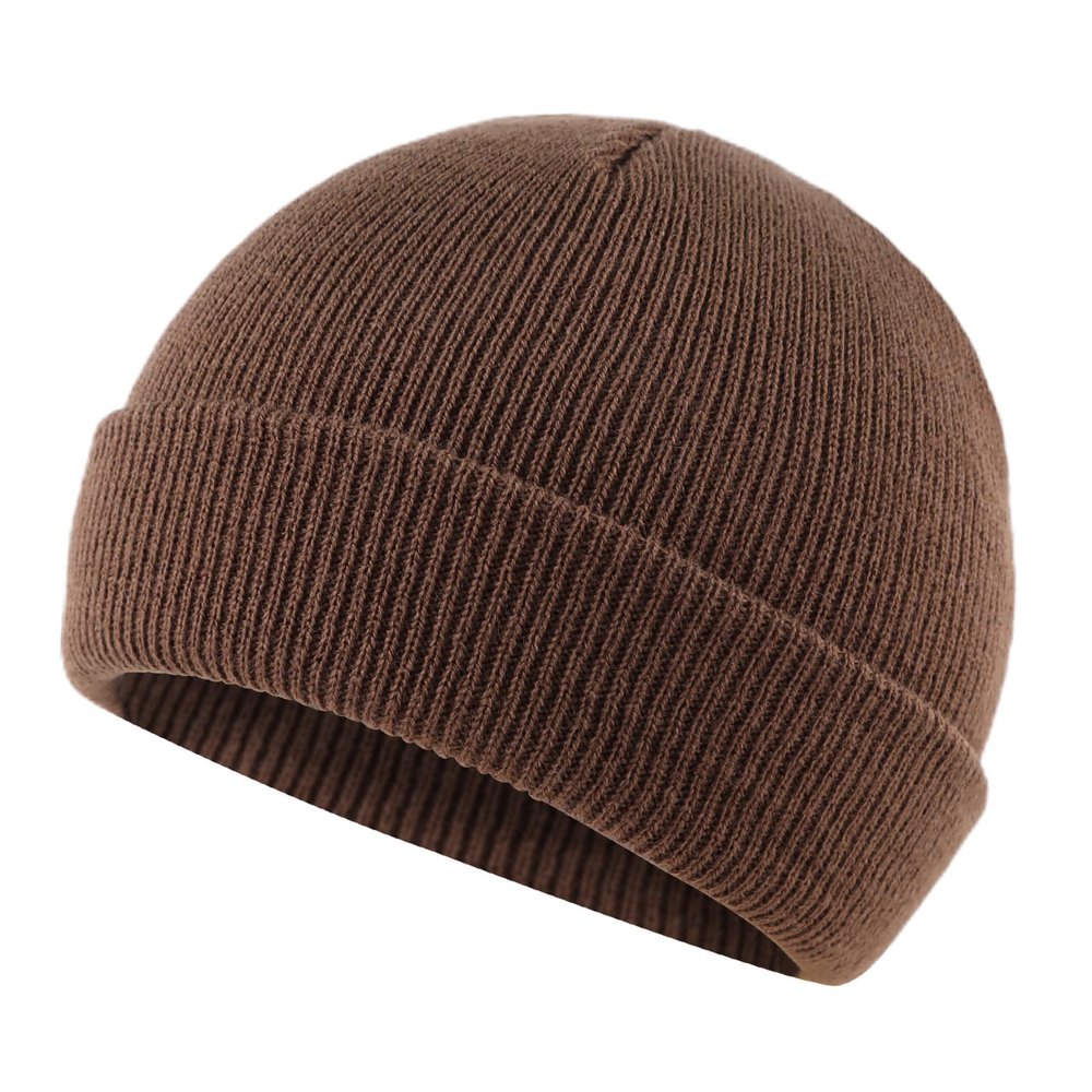 Classic Winter Knit Kids Hat Skull Cap for Toddler Boys Girls Autumn Men Women Fisherman Beanie (Coffee, L)
