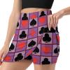 Poker Chip Shorts Skirt Womans Tennis Skirt Light Proof Trouser Skirts High Waist Single Pocket A Line Workout Skorts Purple view 1