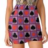Poker Chip Shorts Skirt Womans Tennis Skirt Light Proof Trouser Skirts High Waist Single Pocket A Line Workout Skorts Purple view 2
