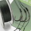 HDNSAUD Fishing Line 50m Green Carp Fishing Line Soft Link Carp Uncoated Braid Line Leader for Hair Rig 25 15LB(15LB) view 2
