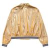 JEYPINMI Kids Girls Bomber Jacket Long Sleeve Jazz Dance Crop Top Zipper Coat Outerwear Sparkle Clubwear Gold 8 Years view 4