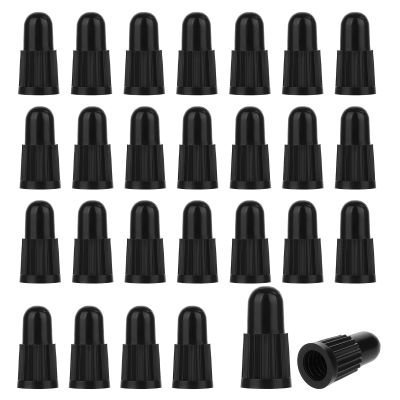 Trinkrittey 30 Pack Black Plastic Universal Bike Valve Caps for MTB, Road Bikes, Motorcycles