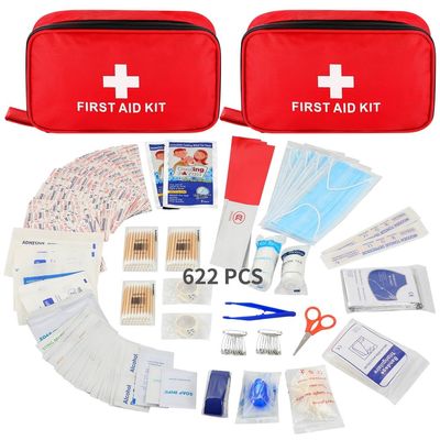 Emergency Medical Supplies, Kit 622 Pcs, Medical Bag Portable for Car, Camping Supplies Complete Kit, Home Professional Traveling, Survival Hiking Medical Kit