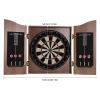 Sisal Dartboard and Cabinet Sets, Cabinet & Shot King Sisal Dartboard Bundle with 6 Darts, Throw Line and Dry Erase Scoreboards, Dart Boards Set for Adults (Brown) view 2