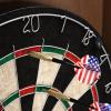 Sisal Dartboard and Cabinet Sets, Cabinet & Shot King Sisal Dartboard Bundle with 6 Darts, Throw Line and Dry Erase Scoreboards, Dart Boards Set for Adults (Brown) view 4