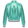 FEESHOW Girls Boys Sequined Metallic Bomber Jacket Zip Up Coat Outerwear for Hip Hop Jazz Sports Diaco Party Wear Blue Green 14 Years view 4