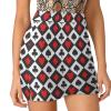 Playing Cards Pattern Shorts Skirt Womans Tennis Skirt Light Proof Trouser Skirts High Waist Single Pocket A Line Sports Skorts Black view 2