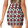 Playing Cards Pattern Shorts Skirt Womans Tennis Skirt Light Proof Trouser Skirts High Waist Single Pocket A Line Sports Skorts Black view 4