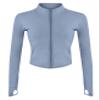 Lviefent Womens Lightweight Full Zip Running Track Jacket Workout Slim Fit Yoga Sportwear with Thumb Holes (Blue-L) view 1