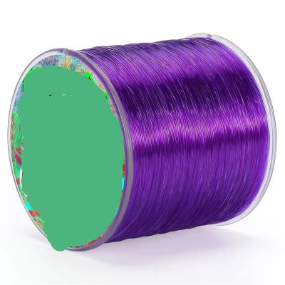 HDNSAUD Fishing Line Nylon Fishing Line Super Stronger 500m Nylon Line Max Drag 7-38LB Fishing Line for Salt/Fresh Water(Purple,1.0-0.16mm-10LB)