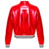 FEESHOW Girls Boys Sequined Metallic Bomber Jacket Zip Up Coat Outerwear for Hip Hop Jazz Sports Diaco Party Wear Red 12 Years view 4