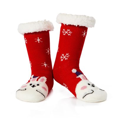 Century Star Fuzzy Slipper Socks for Women Cozy Fuzzy Anti Slip Grips Socks-Stocking Stuffers Christmas Gifts Winter Christmas Rabbit One Size