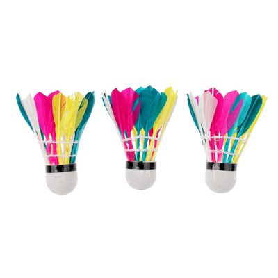 3 Pieces Colorful Badminton Balls Shuttlecocks Outdoor Indoor Sport Training Game Excellent andDeft and Professional
