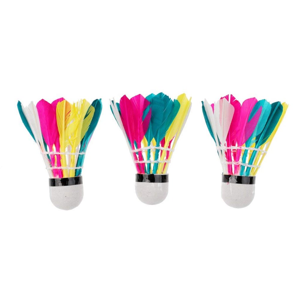 3 Pieces Colorful Badminton Balls Shuttlecocks Outdoor Indoor Sport Training Game Excellent andDeft and Professional