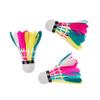 3 Pieces Colorful Badminton Balls Shuttlecocks Outdoor Indoor Sport Training Game Excellent andDeft and Professional view 2