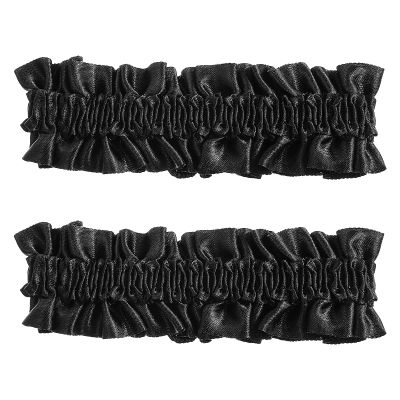 2PCS Roaring 20s Sleeve Garters for Men, Elastic Shirt Sleeve Holders Anti-Slip Shirt Stays Armband Garter Belt Straps Costume for 1920s Mens Costume and Party(Black)