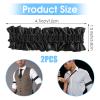 2PCS Roaring 20s Sleeve Garters for Men, Elastic Shirt Sleeve Holders Anti-Slip Shirt Stays Armband Garter Belt Straps Costume for 1920s Mens Costume and Party(Black) view 2