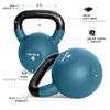 Yes4All Kettlebell, 65 LB Neoprene Coated Cast Iron Kettlebells, Wide Grip Handle & Flat Bottom for Swings, Squats, Deadlifts, Push Ups & Full Body Training at Home Gym view 3