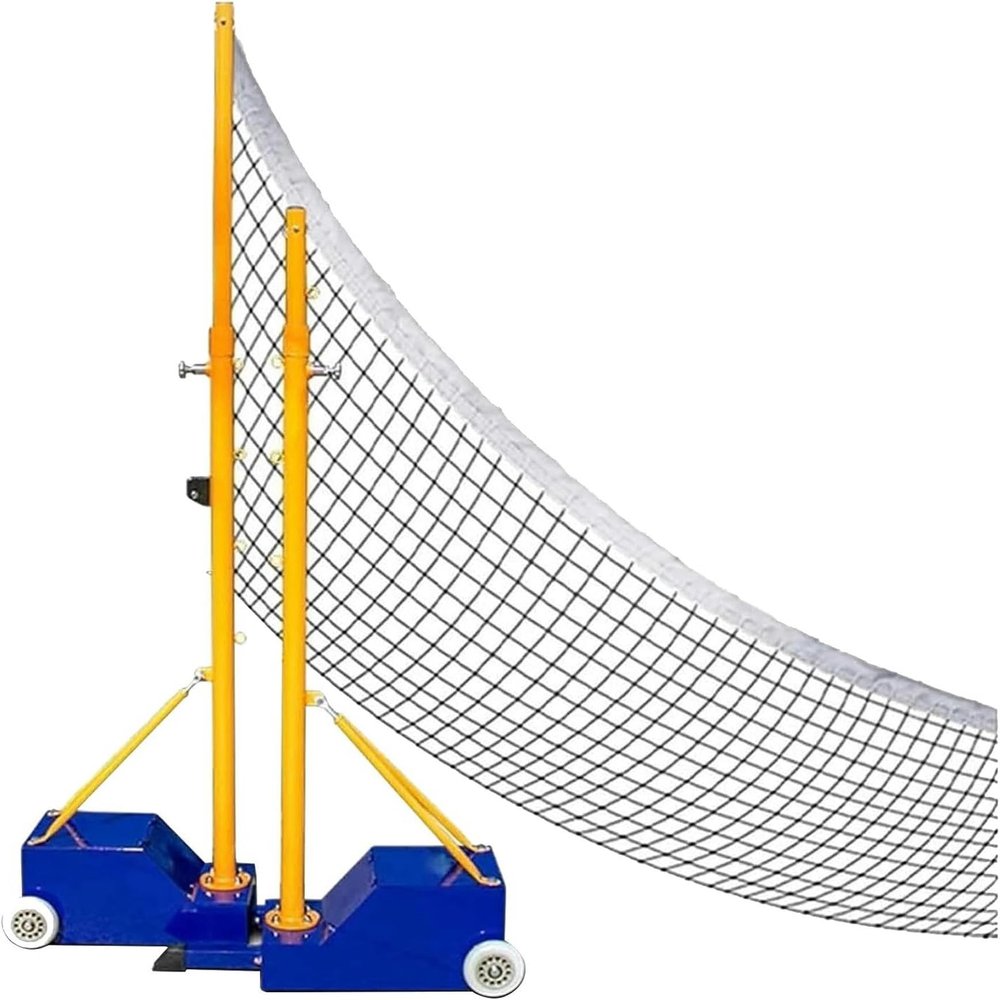 BTURYT Volleyball net Volleyball/Badminton Stand with Increase Stable Base,Portable Wheels Indoor & Outdoor Use Indoor Gym
