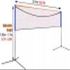 BTURYT Badminton Net Stand Portable Badminton Net with Stand Pole, Backyard Garden Lawn Park Ball Game Training Machine, Adult Junior Pickleball Volleyball Tennis Net, Wide 5.1m/16.7ft view 2