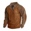 Sweat Shirts Mens Adult Quarter Zip Sweatshirt Pullover De Hombre Suteres para Hombre Button Up Sweater for Man Zara Clothes 40 view 1