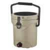 APLUSH Portable Water Cooler, 2.5 Gallon Camping Cooler Drink Dispenser with Faucet,10 QT Outdoor Cold & Hot Insulated Cooler for Camping Fishing Picnics Party,Beige,B view 1