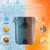 APLUSH Portable Water Cooler, 2.5 Gallon Camping Cooler Drink Dispenser with Faucet,10 QT Outdoor Cold & Hot Insulated Cooler for Camping Fishing Picnics Party,Beige,B view 3