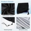 72.83 X 64.96 X 27.55In Fits Taffeta Fabric Polyester 210D Waterproof Cover Table Tennis Table, For Protection Weather All Tables Size Regulation view 3