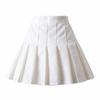 TTYAOVO Girl Skort Mini Flare Plain Pleated Skater Skirt Shool Uniform Size 150(9-10 Years, White) view 1