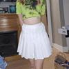 TTYAOVO Girl Skort Mini Flare Plain Pleated Skater Skirt Shool Uniform Size 150(9-10 Years, White) view 2