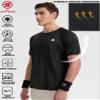SENBWL Mens Pickleball Shirts Performance Moisture Wicking Soft Cooling Active Deodorant Quick Dry Fit Short Sleeve Workout Hiking Camping Running Tennis T Shirts for Men 83117 Black XL view 3