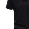 1/2/3 Pack Cotton Shirt for Men Short Sleeve V Neck Summer Casual T-Shirts Soft Comfortable Slim Basic Tee Tops (Green/Black/White,M) view 2