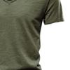 1/2/3 Pack Cotton Shirt for Men Short Sleeve V Neck Summer Casual T-Shirts Soft Comfortable Slim Basic Tee Tops (Green/Black/White,M) view 4