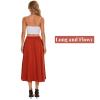 Abaadlw Maxi Skirts for Women with Pockets Long Midi Length Casual Skirt for Beach Party Holiday view 2