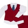 Boys Linen Vest Suit 3 Piece Summer Formal Dress Blue Kids Tuxedo Short Suits for Toddler Boy Beach Wedding Outfit Size 4 view 2