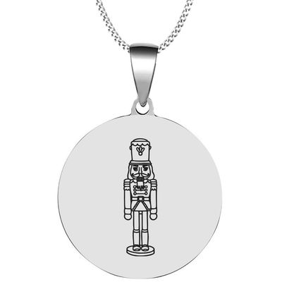 KOVEVE Solid Steel Christmas Nutcracker Pendant Necklace Chain