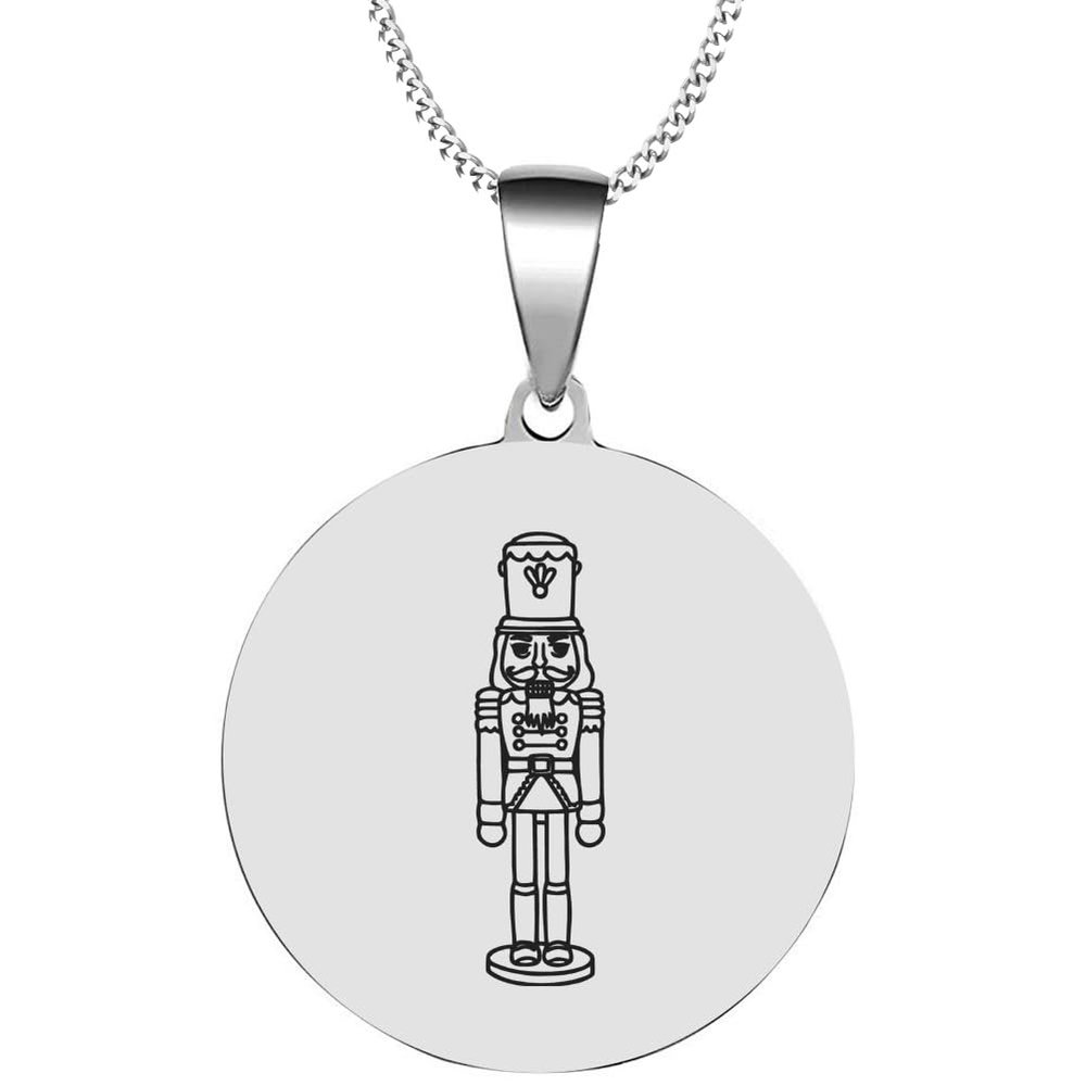 KOVEVE Solid Steel Christmas Nutcracker Pendant Necklace Chain