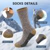 BESTENA 5 Pairs Merino Wool Socks Cushioned Men's Hiking Socks Breathable Warm Sock Thick Crew Sock Thermal Athletic Socks view 3