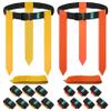 Hilhook Flag Football Belts, 14 Player Flag Football Set with 42 Flags for Kids Youth and Adults Training Equipment (Yellow and Orange) view 1