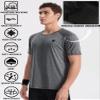 SENBWL Mens Workout Shirts Cationic Short Sleeve Moisture Wicking Athletic Quick Dry Fit Running Hiking Camping Tennis Pickleball T-Shirts for Men 8324 Black S view 3