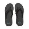 Quiksilver Carver Suede Flip Flops for Men, Arch Support Athletic Mens Sandals, Size 6 to 16 Thong Mens Slides, Solid Black, 16 M US view 4