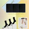 MAGIARTE Womens Compression Athletic Cotton Crew Socks Moisture Wicking Running Cycling Multi Sports Socks for Women 3 PACK (#02M Black) view 3