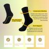 MAGIARTE Womens Compression Athletic Cotton Crew Socks Moisture Wicking Running Cycling Multi Sports Socks for Women 3 PACK (#02M Black) view 4